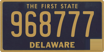 DE license plate 968777