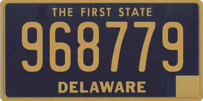 DE license plate 968779