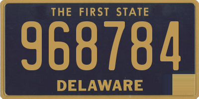 DE license plate 968784
