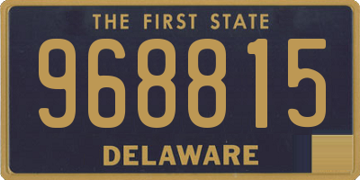 DE license plate 968815