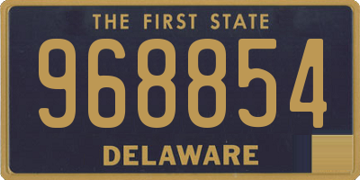 DE license plate 968854