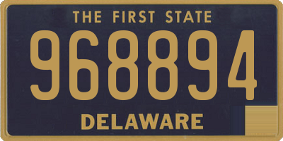 DE license plate 968894