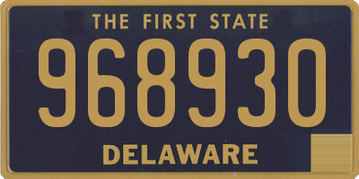 DE license plate 968930
