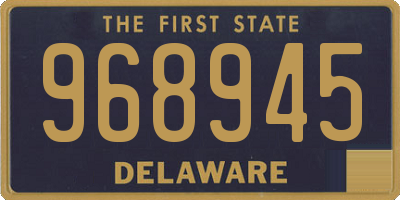 DE license plate 968945