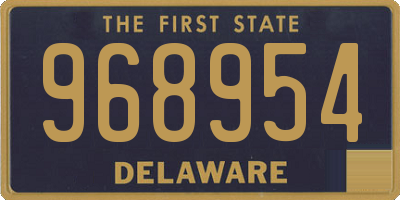 DE license plate 968954
