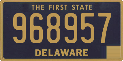 DE license plate 968957
