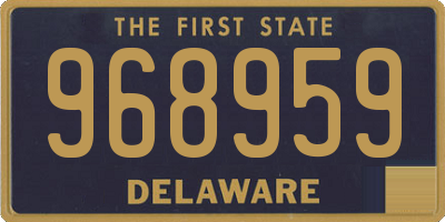 DE license plate 968959
