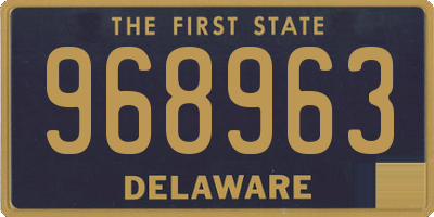 DE license plate 968963