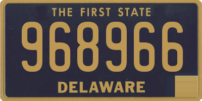 DE license plate 968966