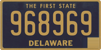 DE license plate 968969