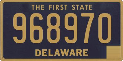 DE license plate 968970