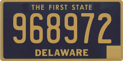 DE license plate 968972