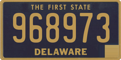 DE license plate 968973