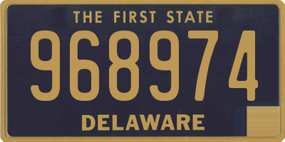 DE license plate 968974