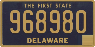 DE license plate 968980