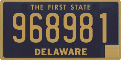 DE license plate 968981