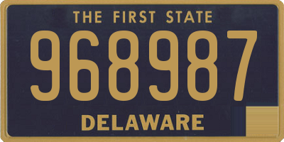 DE license plate 968987