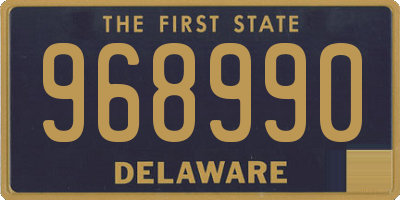DE license plate 968990