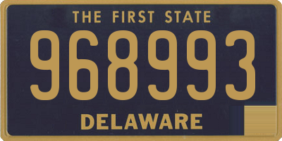 DE license plate 968993