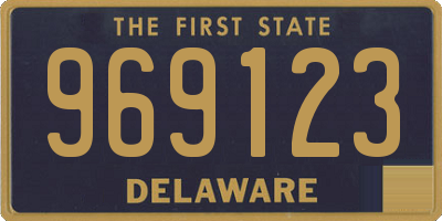 DE license plate 969123