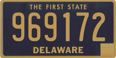 DE license plate 969172
