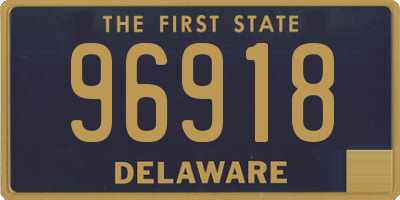 DE license plate 96918