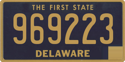 DE license plate 969223