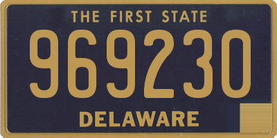 DE license plate 969230