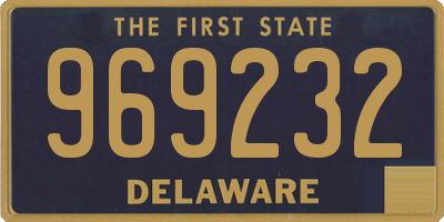 DE license plate 969232