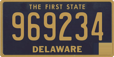 DE license plate 969234