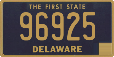 DE license plate 96925