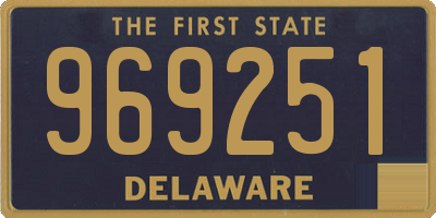 DE license plate 969251