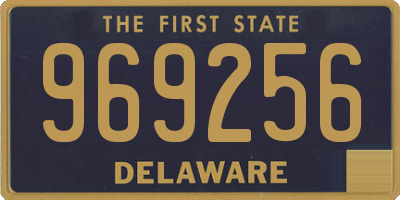 DE license plate 969256