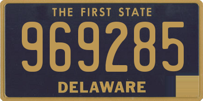 DE license plate 969285
