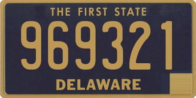 DE license plate 969321