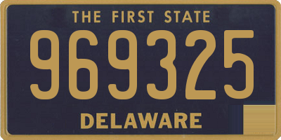 DE license plate 969325