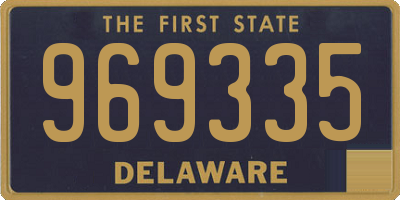 DE license plate 969335