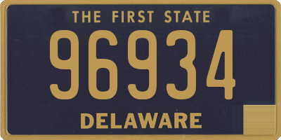 DE license plate 96934