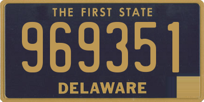 DE license plate 969351