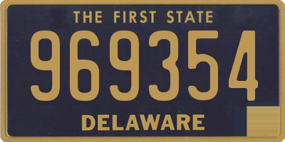 DE license plate 969354