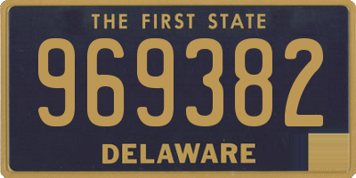 DE license plate 969382