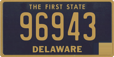DE license plate 96943