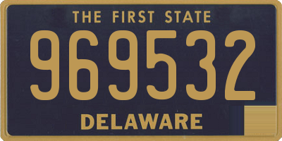 DE license plate 969532