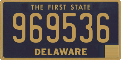 DE license plate 969536