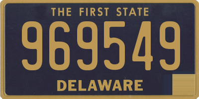 DE license plate 969549