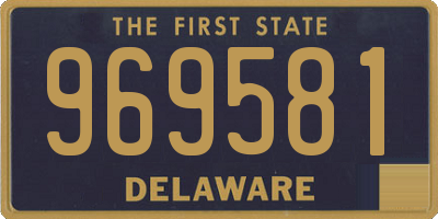 DE license plate 969581
