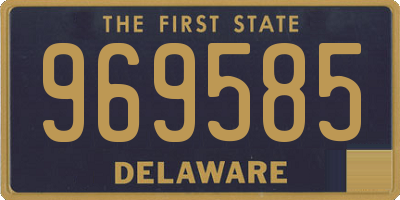 DE license plate 969585
