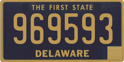 DE license plate 969593