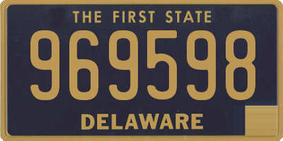 DE license plate 969598