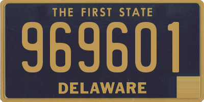 DE license plate 969601